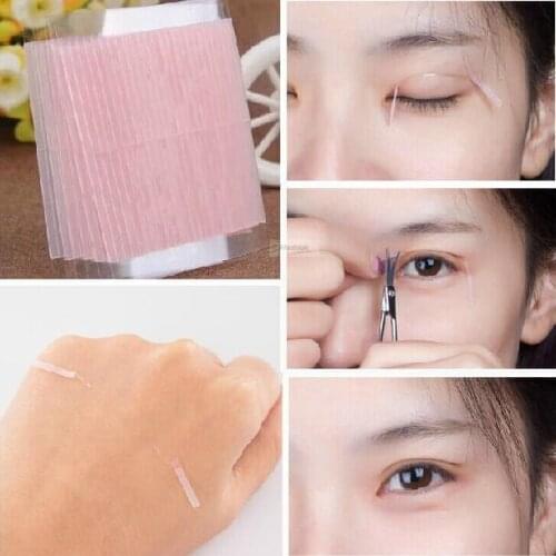 52pcs invisible double eyelid tape magic eyelid stickers double sided strip adhesive fiber Stretch objects for eye tools