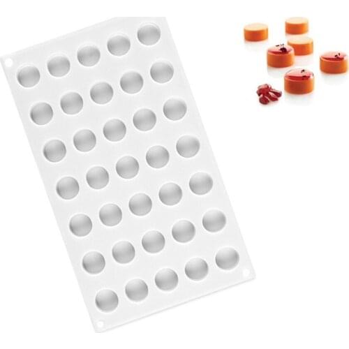 35-hole Small Cylindrical Silicone Cake Mould 3d Bread Mousse Cake Mold Pastry Baking Mould For Cake Decoration