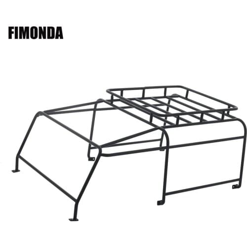 Hand Welded Metal Roof Rack Roll Cage for 1/10 RC Crawler RC4WD Gelande II G2 Truck Defender D90 Body Upgrade Parts