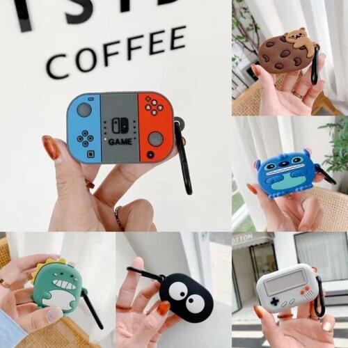 3D Cute Cartoon Bluetooth Earphone Cases for Xiaomi AirDots S Cover Soft Silicone Headset Case For Redmi AirDots 2 Case Funda