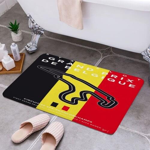 My F1 SPA Race Track Carpet Areas Rug Non-slip Floor Mat Rug 3D Printing Living Room Bedroom Door Mat Home Decoration