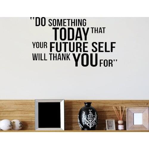 Do Something Today Wall Sticker Motivational Quote Wall Decal Gym Home Decor Vinyl Lettering Room Decoration Wall Art Murals