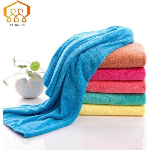 New Arrival Coral Cashmere Solid Bath Towel Beauty Salon Sauna Beach Spa Bathrobes Absorbent Superfine Fiber Beach Towels