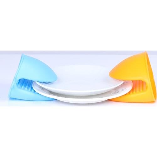 1Pc Silicone Gloves 4 Colors Oven Heat Insulated Finger Gloves Cooking Microwave Non-slip Gripper Pot Holder Kitchen Baking Tool