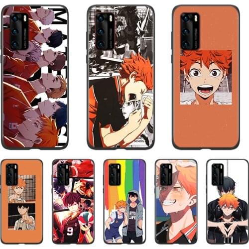 Silicone Cover Anime Volleyball For Huawei P40 P30 P20 P10 P9 P8 Lite E Pro Plus mini 2019 Black Soft Phone Case