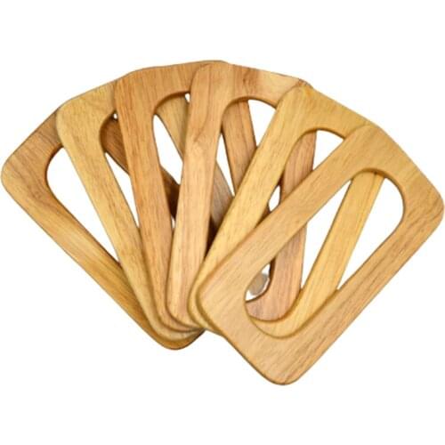 Light Brown Dark Brown Nature Rectangle Shape Wood Purse Bag Handle Obag Accessories China Factory Seller Bag Handles Hanger