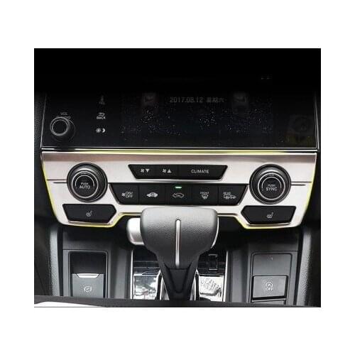 For Honda CRV CR V 2017 2018 2019 ABS Interior Center Console CD Panel Cover Trim Air Conditioning Switch Panel Decoration Trims