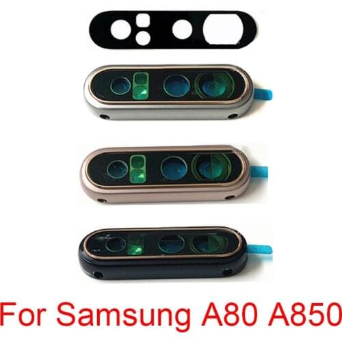 Rear Camera Glass Lens For Samsung Galaxy A80 A850 A805F Back Main Camera Glass Lens Ring Frame Cover Replacement Parts