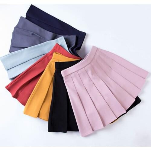 2021 women girls lolita a-line sailor skirt Large Size Preppy school uniform high waist pleated skirts Kawaii Harajuku Skirts