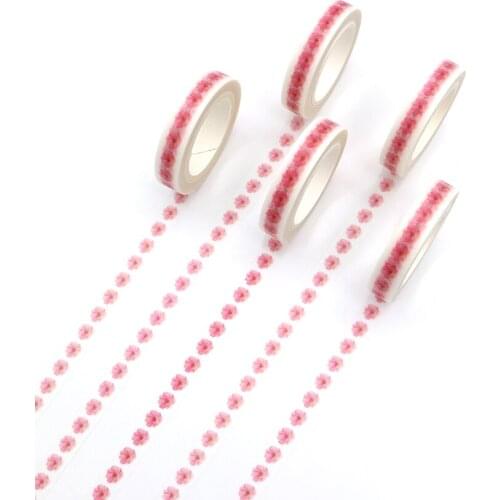 1 PCS Creativity Elegant Flowers Washi Tape Diy Diary Decoration Masking Tape Kawaii Stationery Scrapbooking Sticker Tape