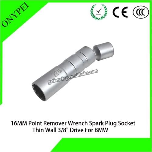 1 Pcs High strength magnetic Magnetic Removal Tool 14mm/16mm 3/8'' Drive Spark Plug Wobble Socket wrench For BMW