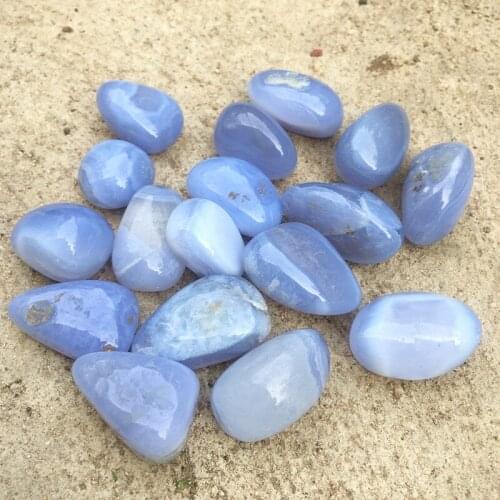 100g natural blue-veined agate raw stone blue chalcedony quartz gravel ore particles pots aquarium landscaping stones