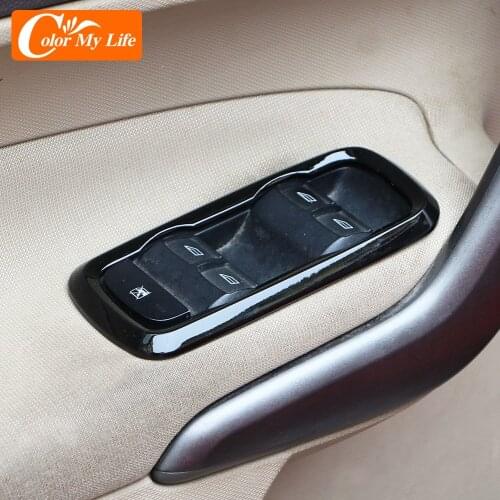 4Pcs/Set ABS Chrome Accessories for Ford Ecosport 2013-2017 Window Lifter Switch Buttons Panel Decoration Cover Trim Sticker