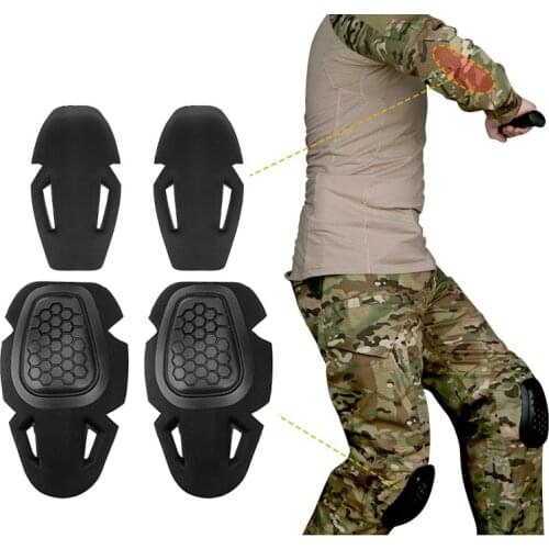 4pcs/set Airsoft Hunting Protective Gear Knee Pads Elbow Pads Paintball Skate Scooter Kneepads Sports Safety Guard