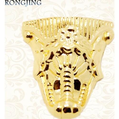 4x Furniture Foot Mounted Corner Bracket Golden Wrap Angle Wood Bags Angle Household Corners Furniture Fittings Accessories