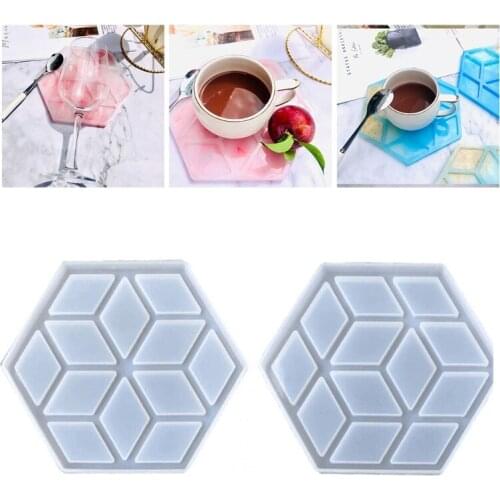 Coaster Molds For Resin Casting Epoxy Resin Tray Mold for Making Coasters Faux Agate Slices Wall Hanging Home Decoration