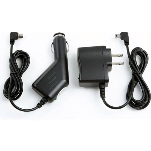 Car Charger + AC Wall Power Adapter Cord for Garmin GPS nuvi 1490/LM/T 1490T/M