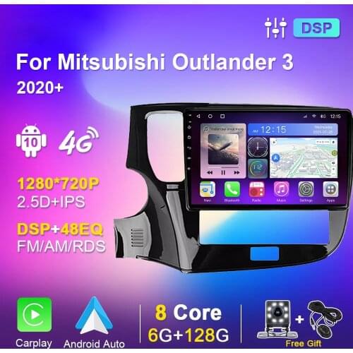 Autoradio 2din For Mitsubishi Outlander 3 2020+ Multimedia DVD Player Navigation Video Gps Stereo Video 6G 128G WiFi Carplay 4G