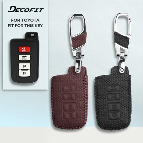 Genuine Leather Car Key Case for TOYOTA RAV4 Corolla (B) M36 Camry Prado Crown Prado 2 4 Buttons Smart Cover Shell Keybag Fob