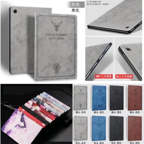 For ipad pro 12 9 case 2020 Classics Elk Pattern Tablets Case Coque For ipad Pro 12.9 2018 Flip Sleep / Wake up Cover Funda