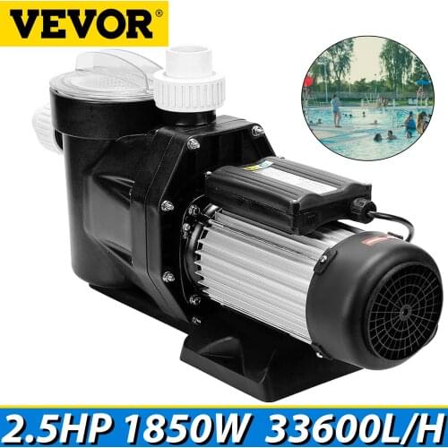 VEVOR 2.5HP Pool Pump Motor With Strainer Basket 1850W Water Pump Aquarium Swimming Pool Pump Circulation Pump Above In Ground