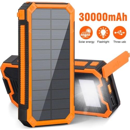 Camping PD Bi-Directional Fast Large-Capacity Batteries 30000 MA Outdoor Emergency Solar Portable Power Source