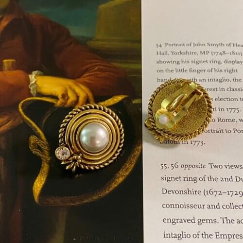 European and American frosty retro straw hat ear clips