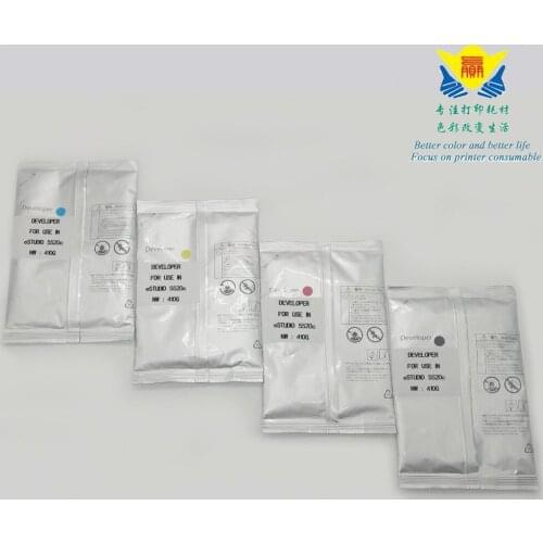 JIANYINGCHEN Compatible color Developer powder for Toshibas eSTUDIO 5520c 6520c 6530c laser printer (4 bags/lot) 410g per bag