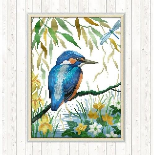 The Bird Settled on The Branch Animal Patterns Cross Stitch Kit Sale 14CT 11CT Printed Fabric Handmade Embroidery Needlework Set