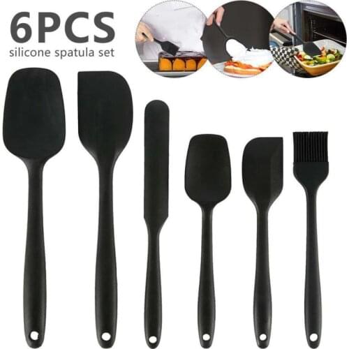 6PCS Kitchen Tools Silicone Cooking Utensils Set Non-stick Spatula Shovel Cooking Tools Set With Storage Boxhome Cocina Home