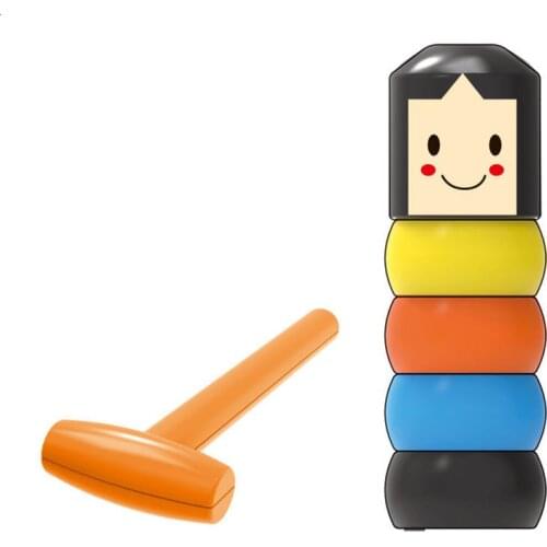 Unbreakable Wooden Man Immortal Daruma Magic Tricks Close Up Stage Magia Mentalism Illusion Gimmick Props Kids Adult Funny Toys