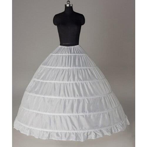 New 6 Hoops Petticoats Bustle for Ball Gown Wedding Dresses Underskirt Bridal Accessories Bridal Crinolines