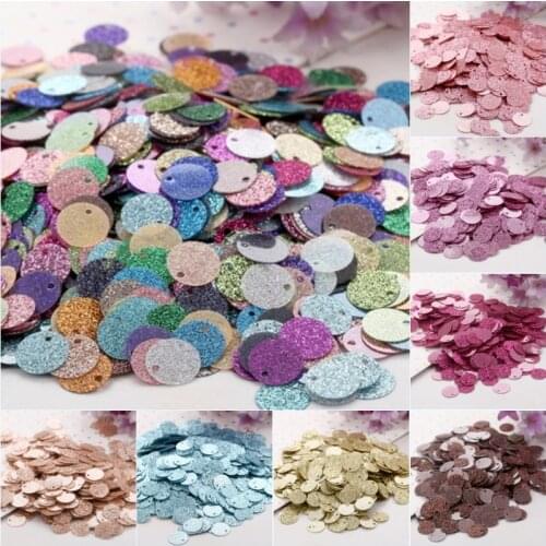 New Sequin!!! 20g/lot 10mm Flat Round PVC Loose Sequins With Glitters Artesanatos Gaments Diy Accessories with Side hole