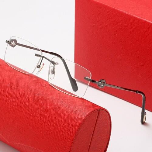 Titanium Alloy Rimless Glasses Frame Men Women Ultralight Eyeglasses Myopia Prescription Frames For Women Optical Eye Glass