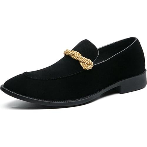 Plus Size New Mens dress shoes wedding fashion office shoes high quality fashion velvet comfort mens flat soles official shoes