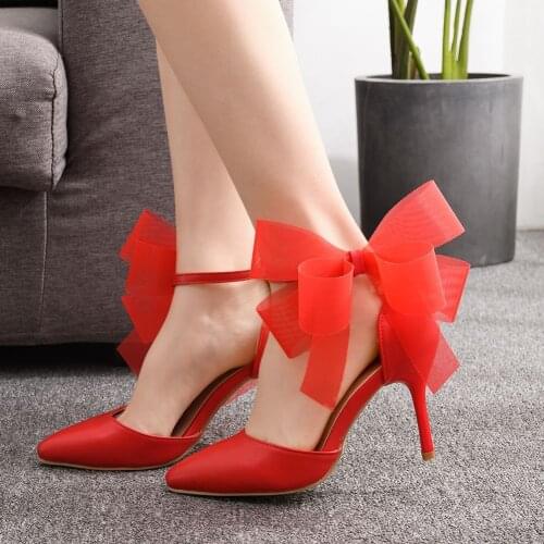 Women Sandals New Fashion Ribbon Summer Sandals Women Shoes Solid Color Casual Pointed Toed Thin Heels Wedding Shoes Woman H0161
