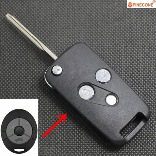 AURONOVA New Flip Folding Key Shell for Morris Garages MG TF ZR ZS 25 45 Car Key 3 Buttons Remote Car Key Case Blade 2