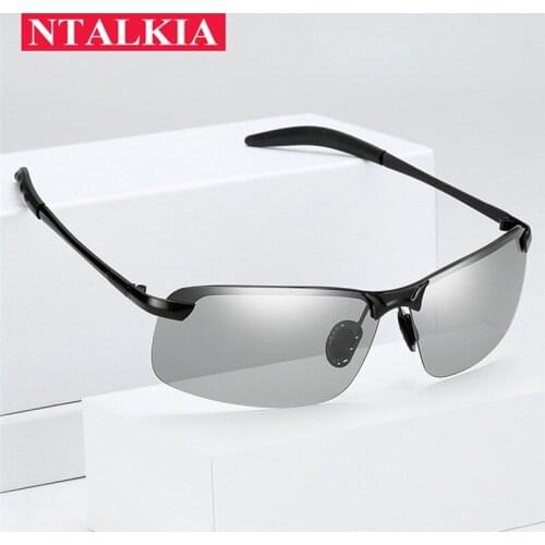 Classic Driving Photochromic Sunglasses Men Polarized Chameleon Discoloration Sun glasses for men Anti-glare Goggles 3043