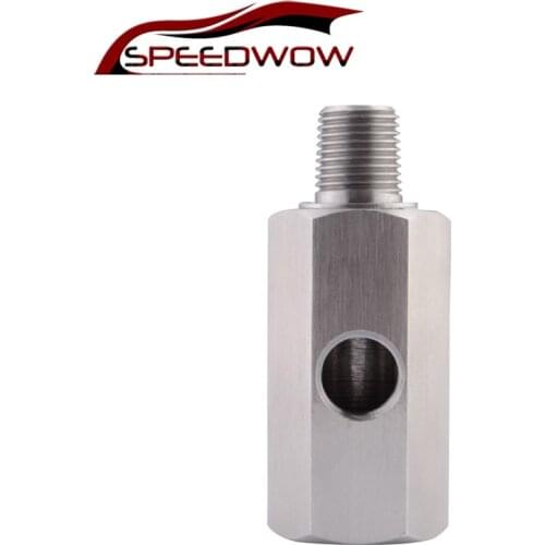 SPEEDWOW 1/8" NPT Oil Pressure Sensor Tee to NPT Adapter Turbo Supply Feed Line Gauge
