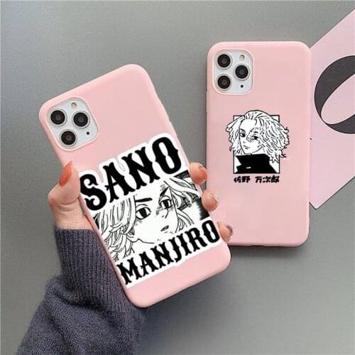 Tokyo Revengers Anime Phone Case Candy Color for iPhone 11 12 mini pro XS MAX 8 7 6 6S Plus X 5S SE 2020 XR Cover Funda