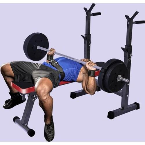 Weight Bench Multifunctional Weightlifting Bed Barbell Rack Household Gym Workout Dumbbell Fitness Exercise HWC