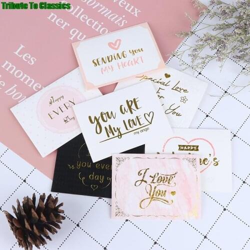 10pcs Creative Greeting Card Wedding Valentines Day Flower Message Blessing Card Thank You Card Birthday Party Decor