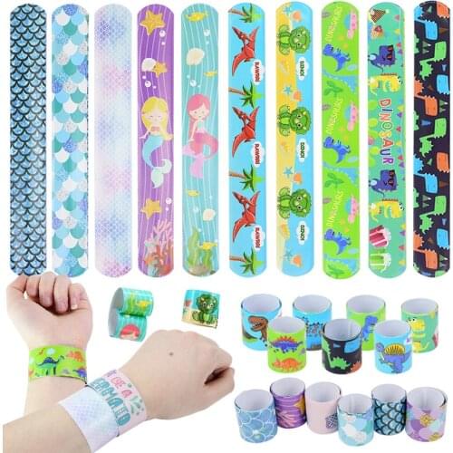 10Pcs Cartoon Dinosaur Mermaid Clap Circle Girl Mermaid Theme Birthday Supplies Boy Jungle Safari Roar Party Decor Kids Gift Toy