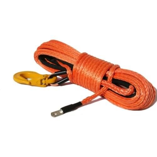 14MM x 30M Orange Synthetic Winch Line Cable Rope with Sheath and Hook (ATV UTV 4 x 4 OFF- ROAD)