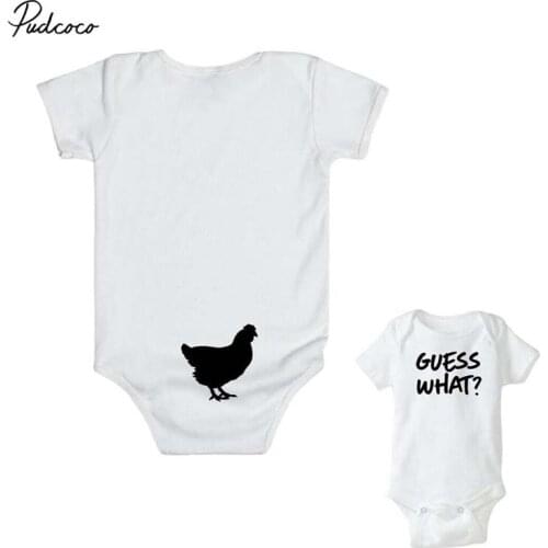 2019 Brand Infant Girls Baby Boy hen Jumpsuit Sunsuit Cute Summer New Short Sleeve Letter Playsuit Cotton Clothes 0-18M
