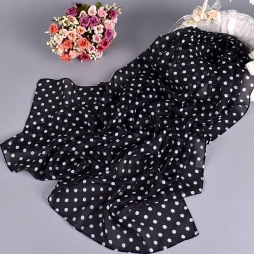 2020 Beach 200CM BIG SIZE Dots chiffon scarf silk square hijab cool shawl ladies foulard femme Scarves hair bufanda mujer