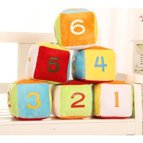 4inch Funny Dice Doll Plush Stuffed Toy Home Sofa Brain Game Party Favors Gift Home Decor Ornaments