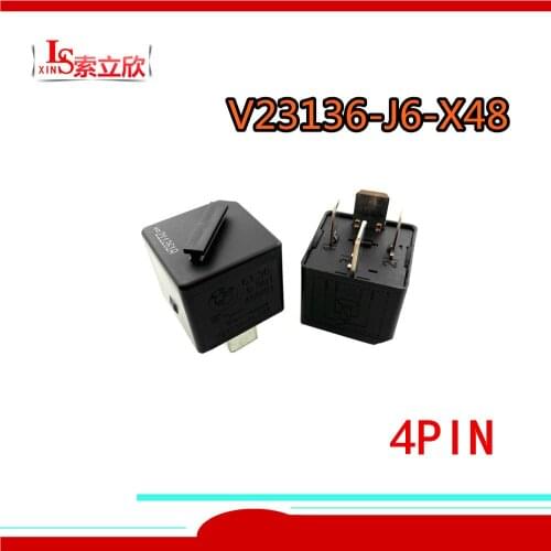 5PCS/lLOT 100%New Automobile relay V23136-J6-X48 61.36-6 901469/01 61.36 6 901469/01 V23136 J6 X48 12VDC 4PIN