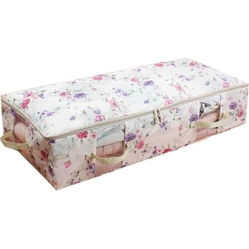 6PCS / LOT Oxford Cotton Quilt Storage Bag Clothing Blanket Bedroom Organizer Under Bed Waterproof Moisture Proof Storage Box