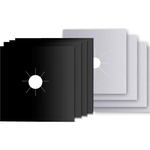 8Pcs Gas Hob Range Protectors Stovetop Burner Protector Liner Cover Cleaners Cooker Covers Reusable Gas Stove Mats